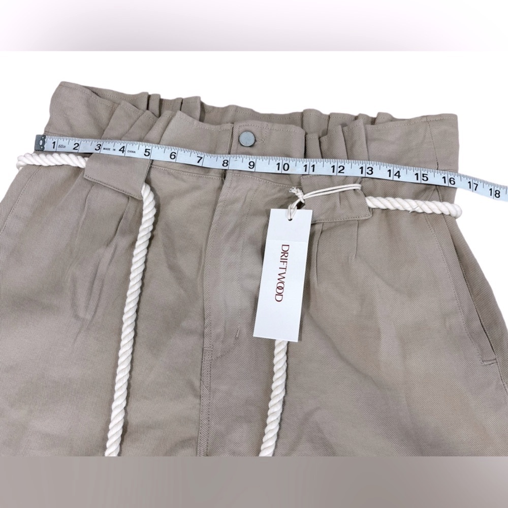 Driftwood Veronica Paperbag Linen Blend Rope Belt Shorts NWT 29 - Picture 5 of 10